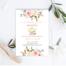 Convite para Chás de fraldas de Tea Party