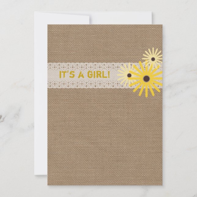 Convite para Chás de fraldas de Wildlowers Inspira (Frente)