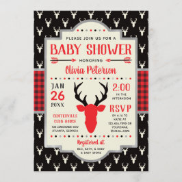 Convite para Chás de fraldas de Woodland, Xadrez d