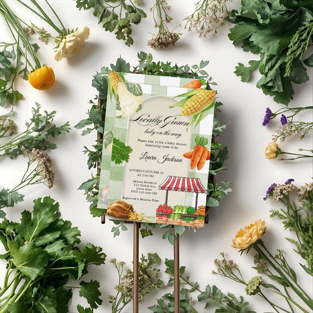 Convite para Chás de fraldas do Mercado de Agricul (Criador carregado)