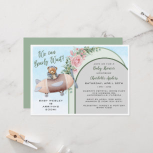 Convite para Chás de fraldas do Piloto de Urso de