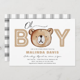 Convite para Chás de fraldas Iniciais | CHÁ DE FRA