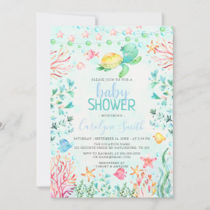 Convite para Chás de fraldas Marítimos