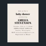 Convite para Chás de fraldas Minimalista de Ivory<br><div class="desc">Convite para Chás de fraldas Minimalista de Ivory</div>