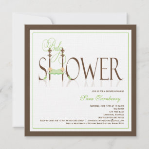 Convite Para Chás de fraldas Neutros - Bebês Gê