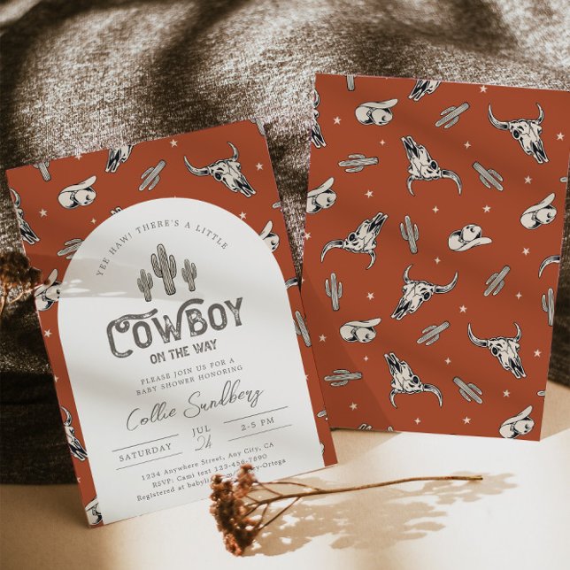 Convite para Chás de fraldas Ocidentais (Criador carregado)