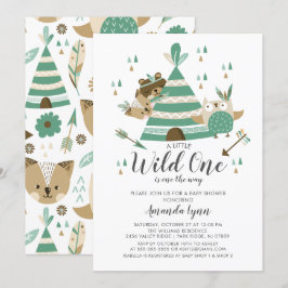 Convite para Chás de fraldas Selvagens