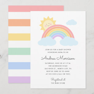 Convite para Chás de fraldas Sunshine do Pastel Ra