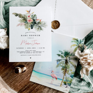 Convite para Chás de fraldas Tropicais