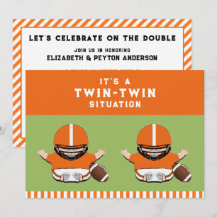 Convite para Chás de fraldas Twin Boys