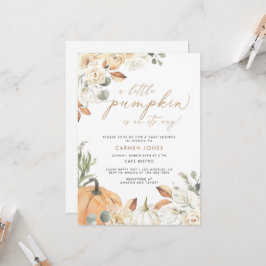 Convite para Chás de fraldas, uma abóbora