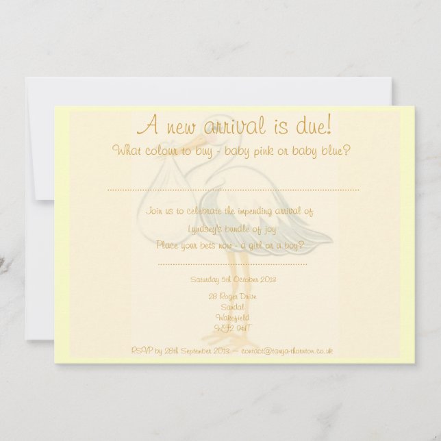 Convite para Chás de fraldas Unisex - Menino ou Me (Frente)