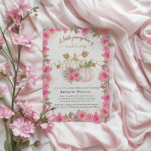 Convite para Chás de fraldas virtuais Pumpkin Dour