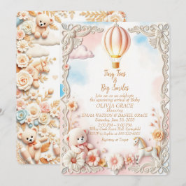 Convite para Chás de fraldas Whimsical e Elegante