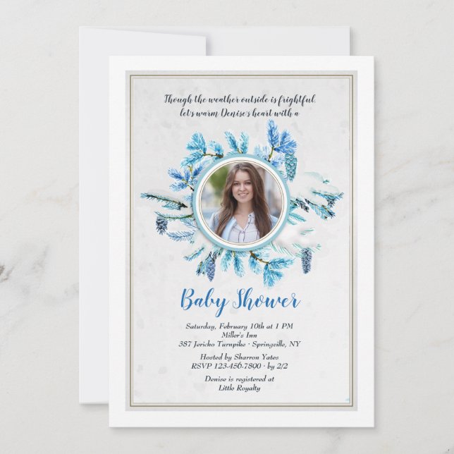 Convite para Chás de inverno (Frente)