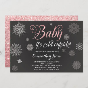 Convite Para Chás De Inverno, Relógio De Bebê Rosa