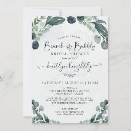 Convite para Chás de panela de Brunch e Bubble Euc