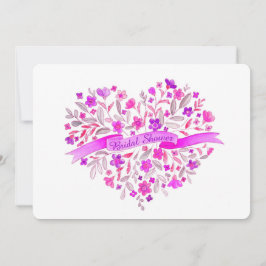 Convite para chás de panela de flores de buquê par