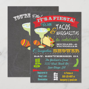 Convite para Chás de Tacos e Casais de Tequila