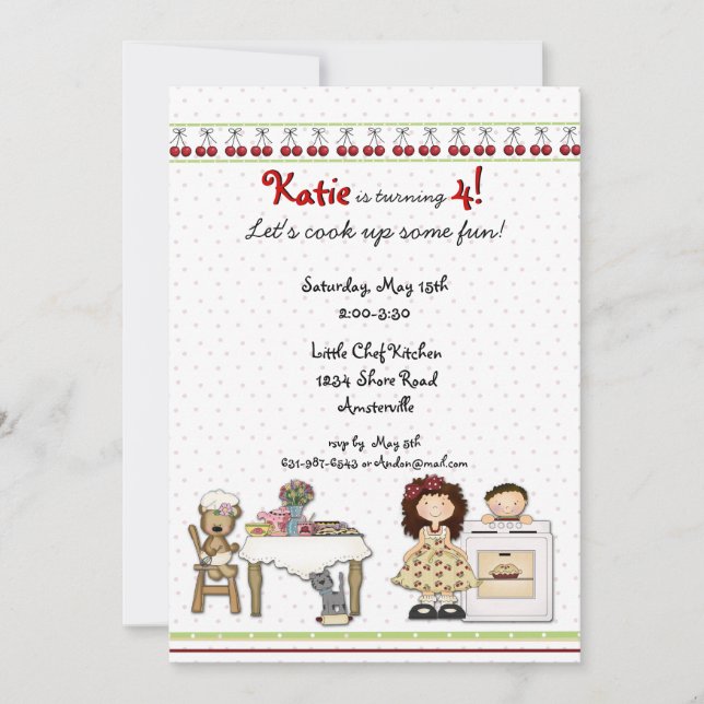 Convite para Cherry Baker (Frente)