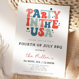 Convite para CHURRASCO, 4 de julho, Convite,4