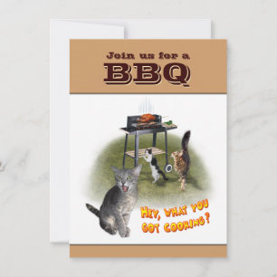Convite para CHURRASCO com Gatos