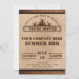 Convite para CHURRASCO da empresa, Bolachas de Ver