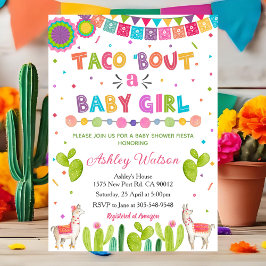Convite para Churrasco de Bebê Menina Taco 'Bout a