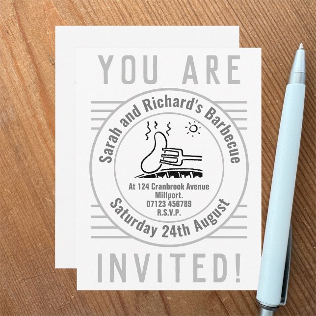 Convite para CHURRASCO de Churrasco de Festa de Ja (Criador carregado)