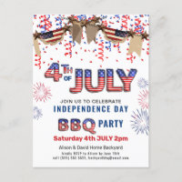 Convite para CHURRASCO de Confetti no Dia da Indep