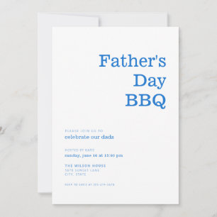 Convite para CHURRASCO de Dia de os pais Azul Mini