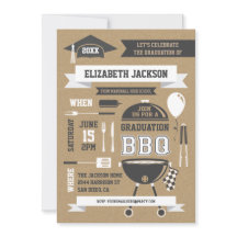 Convite para CHURRASCO de Gradação Rústica