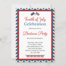 Convite para churrasco em 4 de julho