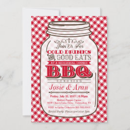 Convite para CHURRASCO Mason Jar, Convite para Jan