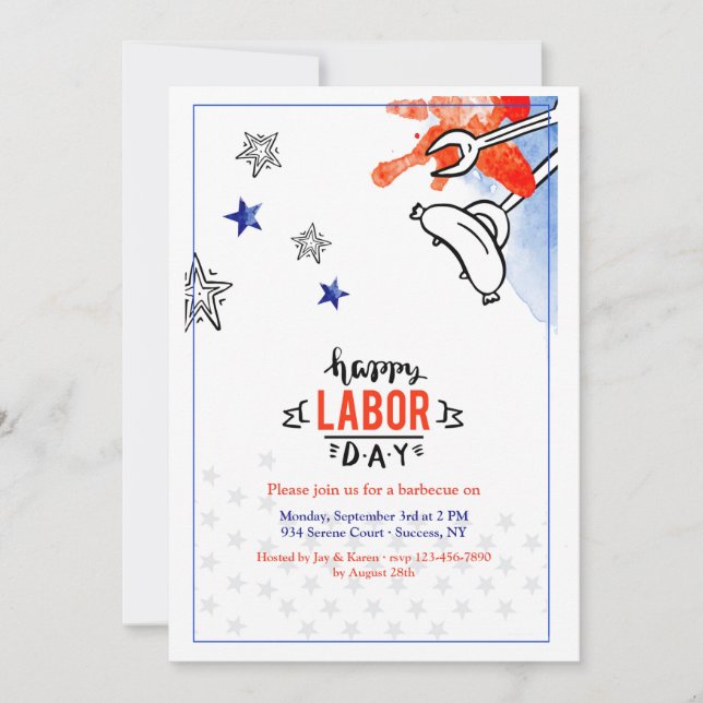 Convite para CHURRASCO no Dia do Trabalho 2 (Frente)