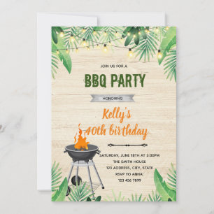 Convite para churrasco tropical