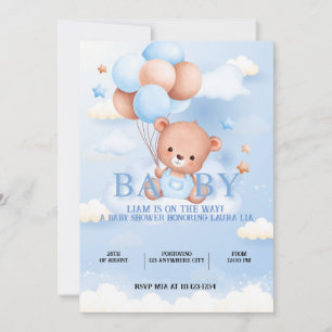 CONVITE PARA CHUVA DE BEBÊ DO URSINHO DE PELÚCIA