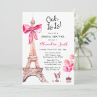 Convite para Chuveiro de Noiva em Paris