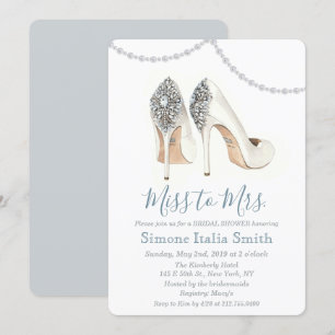 Convite para Chuveiro de Noiva Miss to Mrs. Shoe