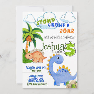 Convite para cinco anos do Dinossaur