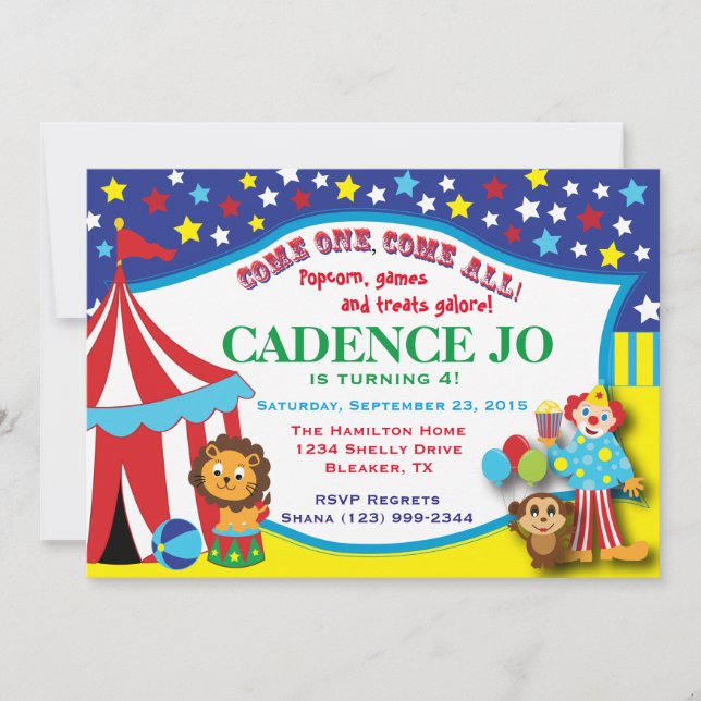 Convite para Circo 2 (Frente)