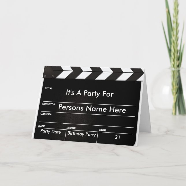 Convite para Clapper de Filme (Frente)