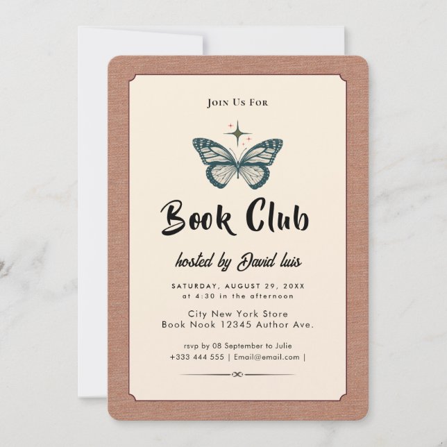 Convite para Clube do Livro (Frente)