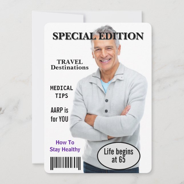 Convite para Cobrir da 65ª Revista Festa de aniver (Frente)