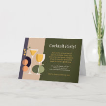 Convite para cocktail inspirado na prática