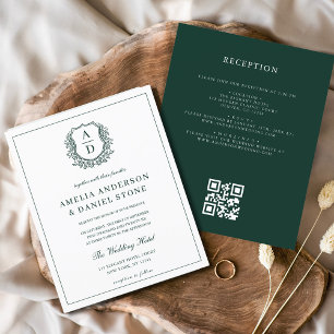 Convite para Código QR de Casamento de Casamento d