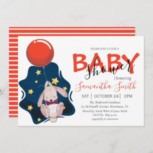 Convite para Coelho chá de fraldas