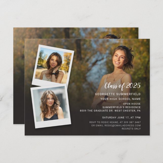 Convite para Colagem de Fotografias da festa de fo (Frente/Verso)