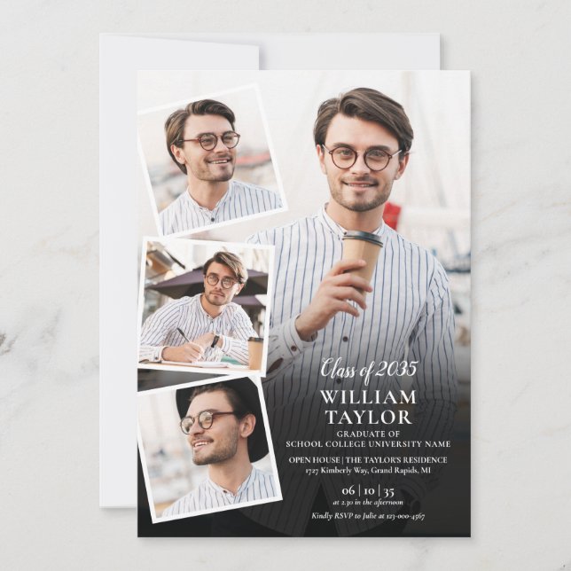 Convite para Colagem de Fotos da Festa de formatur (Frente)