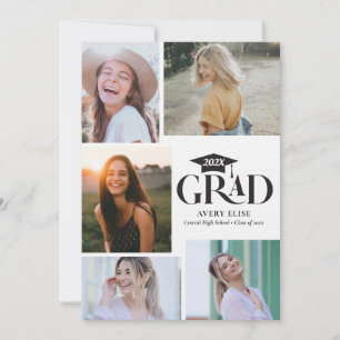 Convite para Colagem de Fotos em Preto e Branco Mo